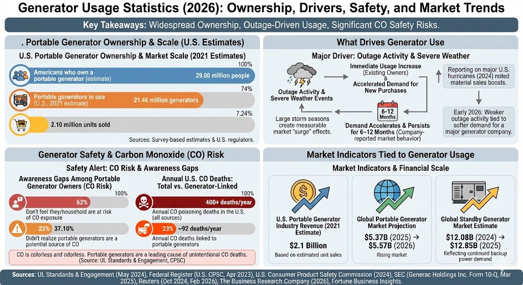 generator usage statistics